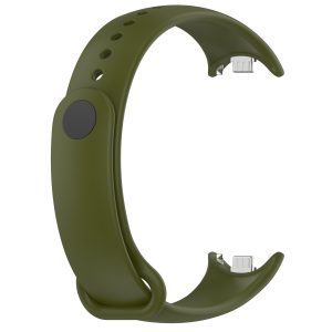 Силиконовый ремешок Original Design MiJobs для фитнес браслета Xiaomi Mi Band 8/9/10 Хаки с металлическим креплением