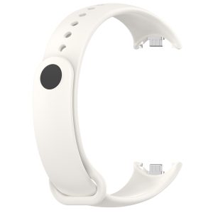 Силиконовый ремешок Original Design MiJobs для фитнес браслета Xiaomi Mi Band 8/9/10 Белый с металлическим креплением