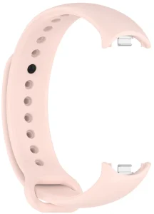 Силиконовый ремешок Mi Jobs для фитнес браслета Xiaomi Mi Band 8/9/10 Light Pink (17) с металлическим креплением