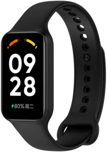 Ремешок силиконовый MRK для Mi Smart Band 8 Active / Redmi Smart Band 2  Черный