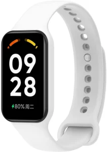 Ремешок силиконовый MRK для Mi Smart Band 8 Active / Redmi Smart Band 2  Белый