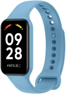 Ремешок силиконовый MRK для Mi Smart Band 8 Active / Redmi Smart Band 2 нежно-голубой (42)