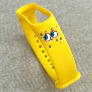 Ремешок силиконовый MRK с дизайнерским принтом Yellow Bob для фитнес браслета Xiaomi Mi Band 5/6 с металлической кнопкой Yellow Bob – фото, отзывы, характеристики в интернет-магазине MoreKitov МореКитов от продавца: MRK МРК| Купить в Украине: Киеве, Харькове, Львове