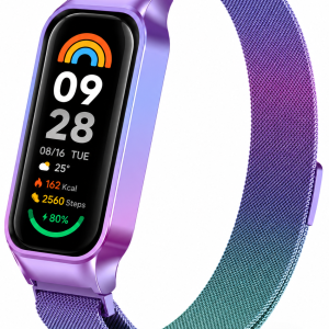 Металличекий ремешок миланское плетение MRK Milano с магнитной застежкой для Mi Smart Band 8 Active/ Redmi Smart Band 2 хамелеон