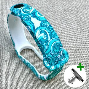 Ремешок силиконовый MRK с дизайнерским принтом Ocean Waves для фитнес браслета Xiaomi Mi Band 5/6/7 с металлической кнопкой – фото, отзывы, характеристики в интернет-магазине MoreKitov МореКитов от продавца: MRK МРК| Купить в Украине: Киеве, Харькове, Львове