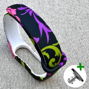 Ремешок силиконовый MRK с дизайнерским принтом Black Vintage для фитнес браслета Xiaomi Mi Band 5/6/7 с металлической кнопкой – фото, отзывы, характеристики в интернет-магазине MoreKitov МореКитов от продавца: MRK МРК| Купить в Украине: Киеве, Харькове, Львове