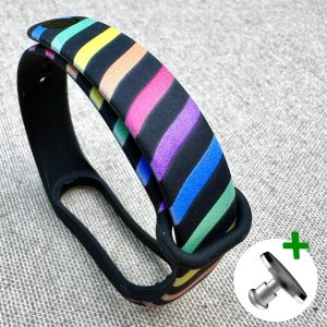 Ремешок силиконовый MRK с дизайнерским принтом Rainbow Lines для фитнес браслета Xiaomi Mi Band 5/6/7 с металлической кнопкой – фото, отзывы, характеристики в интернет-магазине MoreKitov МореКитов от продавца: MRK МРК| Купить в Украине: Киеве, Харькове, Львове