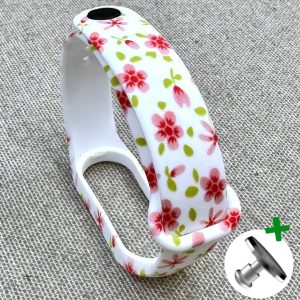 Ремешок силиконовый MRK с дизайнерским принтом Small flowers для фитнес браслета Xiaomi Mi Band 5/6/7 с металлической кнопкой – фото, отзывы, характеристики в интернет-магазине MoreKitov МореКитов от продавца: MRK МРК| Купить в Украине: Киеве, Харькове, Львове