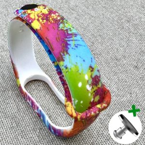 Ремешок силиконовый MRK с дизайнерским принтом для фитнес браслета Xiaomi Mi Band 5/6/7 с металлической кнопкой – фото, отзывы, характеристики в интернет-магазине MoreKitov МореКитов от продавца: MRK МРК| Купить в Украине: Киеве, Харькове, Львове