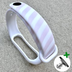 Ремешок силиконовый MRK с дизайнерским принтом Pink Lines для фитнес браслета Xiaomi Mi Band 5/6/7 с металлической кнопкой – фото, отзывы, характеристики в интернет-магазине MoreKitov МореКитов от продавца: MRK МРК| Купить в Украине: Киеве, Харькове, Львове