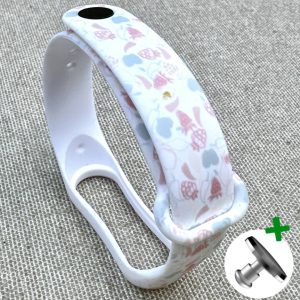Ремешок силиконовый MRK с дизайнерским принтом White Print для фитнес браслета Xiaomi Mi Band 5/6/7 с металлической кнопкой – фото, отзывы, характеристики в интернет-магазине MoreKitov МореКитов от продавца: MRK МРК| Купить в Украине: Киеве, Харькове, Львове