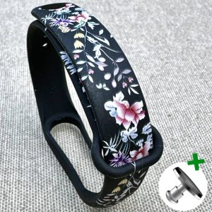 Ремешок силиконовый MRK с дизайнерским принтом Beautiful Flowers для фитнес браслета Xiaomi Mi Band 5/6/7 с металлической кнопкой – фото, отзывы, характеристики в интернет-магазине MoreKitov МореКитов от продавца: MRK МРК| Купить в Украине: Киеве, Харькове, Львове