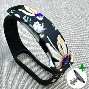 Ремешок силиконовый MRK с дизайнерским принтом Yellow Flowers для фитнес браслета Xiaomi Mi Band 5/6/7 с металлической кнопкой – фото, отзывы, характеристики в интернет-магазине MoreKitov МореКитов от продавца: MRK МРК| Купить в Украине: Киеве, Харькове, Львове