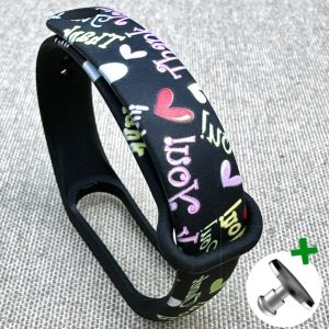 Ремешок силиконовый MRK с дизайнерским принтом Love Letters для фитнес браслета Xiaomi Mi Band 5/6/7 с металлической кнопкой – фото, отзывы, характеристики в интернет-магазине MoreKitov МореКитов от продавца: MRK МРК| Купить в Украине: Киеве, Харькове, Львове