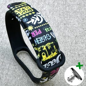 Ремешок силиконовый MRK с дизайнерским принтом Jazz Music для фитнес браслета Xiaomi Mi Band 5/6/7 с металлической кнопкой – фото, отзывы, характеристики в интернет-магазине MoreKitov МореКитов от продавца: MRK МРК| Купить в Украине: Киеве, Харькове, Львове