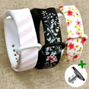 Комплект силиконовых ремешков Sprinkle Flowers для фитнес браслета Xiaomi Mi Band 5/6/7 с металлической кнопкой (три ремешка) – фото, отзывы, характеристики в интернет-магазине MoreKitov МореКитов от продавца: MRK МРК| Купить в Украине: Киеве, Харькове, Львове