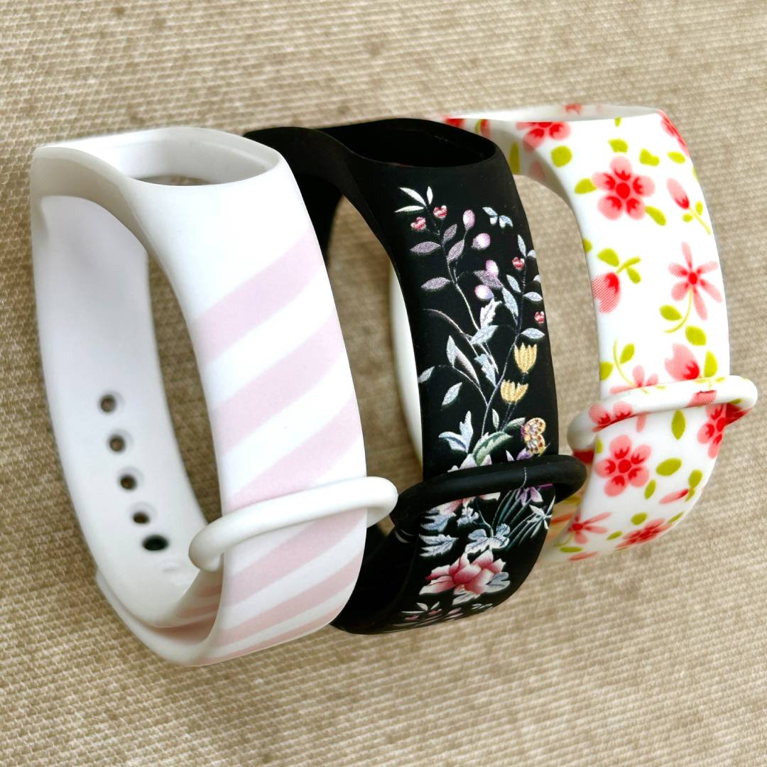 Комплект силиконовых ремешков Sprinkle Flowers для фитнес браслета Xiaomi Mi Band 5/6/7 с металлической кнопкой (три ремешка) – фото, отзывы, характеристики в интернет-магазине MoreKitov МореКитов от продавца: MRK МРК| Купить в Украине: Киеве, Харькове, Львове 3 Комплект силиконовых ремешков Sprinkle Flowers для фитнес браслета Xiaomi Mi Band 5/6/7 с металлической кнопкой (три ремешка) – фото, отзывы, характеристики в интернет-магазине MoreKitov МореКитов от продавца: MRK МРК| Купить в Украине: Киеве, Харькове, Львове 3