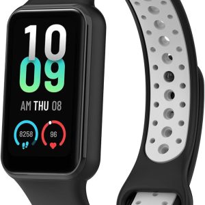 Ремешок силиконовый MRK Nike Style для фитнес браслета Mi Smart Band 8 Active/ Redmi Smart Band 2 черный с серым – фото, отзывы, характеристики в интернет-магазине MoreKitov МореКитов от продавца: MRK МРК| Купить в Украине: Киеве, Харькове, Львове
