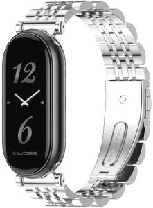 Ремешок металлический Mi Jobs Seven Pearls с металлическим креплением для Xiaomi Mi Smart Band 9/8 Silver