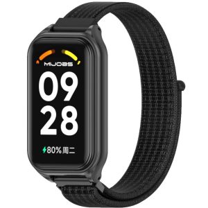 Тканевый ремешок Mi Jobs с металлической капсулой и застежкой на липучке для Mi Smart Band 8 Active/ Redmi Smart Band 2 черный + серый – фото, отзывы, характеристики в интернет-магазине MoreKitov МореКитов от продавца: MRK МРК| Купить в Украине: Киеве, Харькове, Львове