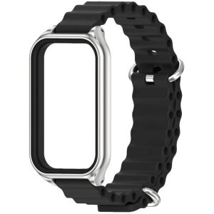 Ремешок силиконовый Mi Jobs Flex для фитнес браслета для Mi Smart Band 8 Active/ Redmi Smart Band 2 с металлическим корпусом черный с серебряным – фото, отзывы, характеристики в интернет-магазине MoreKitov МореКитов от продавца: MRK МРК| Купить в Украине: Киеве, Харькове, Львове