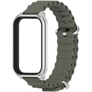 Ремешок силиконовый Mi Jobs Flex для фитнес браслета Mi Smart Band 8 Active/ Redmi Smart Band 2 с металлическим корпусом темно-серый с серебряным – фото, отзывы, характеристики в интернет-магазине MoreKitov МореКитов от продавца: MRK МРК| Купить в Украине: Киеве, Харькове, Львове