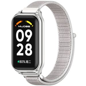 Тканевый ремешок Mi Jobs с металлической капсулой и застежкой на липучке для Mi Smart Band 8 Active/ Redmi Smart Band 2 белый + серебро – фото, отзывы, характеристики в интернет-магазине MoreKitov МореКитов от продавца: MRK МРК| Купить в Украине: Киеве, Харькове, Львове