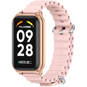 Ремешок силиконовый Mi Jobs Flex для фитнес браслета Mi Smart Band 8 Active/ Redmi Smart Band 2 с металлическим корпусом нежно-розовый + Rose Gold – фото, отзывы, характеристики в интернет-магазине MoreKitov МореКитов от продавца: MRK МРК| Купить в Украине: Киеве, Харькове, Львове