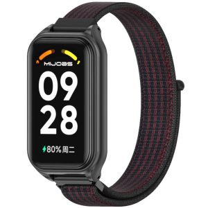 Тканевый ремешок Mi Jobs с металлической капсулой с застежкой на липучке для Mi Smart Band 8 Active/ Redmi Smart Band 2 черный с красной нитью – фото, отзывы, характеристики в интернет-магазине MoreKitov МореКитов от продавца: MRK МРК| Купить в Украине: Киеве, Харькове, Львове