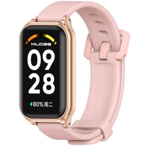 Ремешок силиконовый Mi Jobs Simple Premium Comfort с металлической капсулой для фитнес браслета Mi Smart Band 8 Active/ Redmi Smart Band 2 Pink Sand + Rose Gold – фото, отзывы, характеристики в интернет-магазине MoreKitov МореКитов от продавца: MRK МРК| Купить в Украине: Киеве, Харькове, Львове
