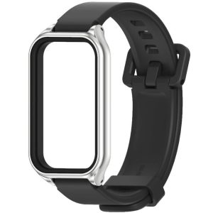 Ремешок силиконовый Mi Jobs Simple Premium Comfort с металлической капсулой для фитнес браслета Mi Smart Band 8 Active/ Redmi Smart Band 2 черный + серебро – фото, отзывы, характеристики в интернет-магазине MoreKitov МореКитов от продавца: MRK МРК| Купить в Украине: Киеве, Харькове, Львове