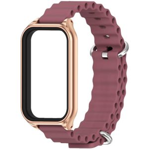 Ремешок силиконовый Mi Jobs Flex для фитнес браслета Mi Smart Band 8 Active/ Redmi Smart Band 2 с металлическим корпусом марсала + Rose Gold – фото, отзывы, характеристики в интернет-магазине MoreKitov МореКитов от продавца: MRK МРК| Купить в Украине: Киеве, Харькове, Львове