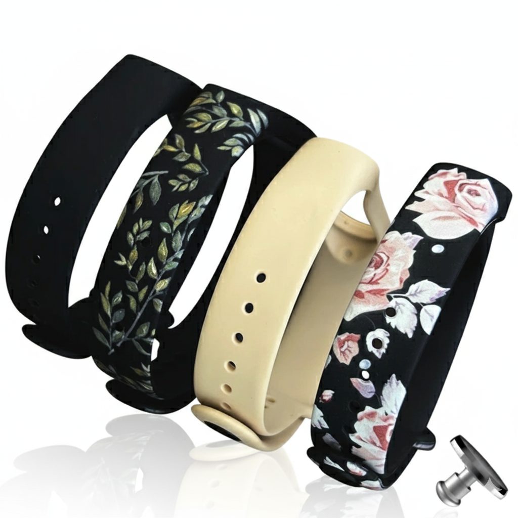 Комплект силиконовых ремешков Gorgeous Flower Set для фитнес браслета Xiaomi Mi Band 5/6/7 с металлической кнопкой (четыре ремешка) – фото, отзывы, характеристики в интернет-магазине MoreKitov МореКитов от продавца: MRK МРК| Купить в Украине: Киеве, Харькове, Львове Комплект силиконовых ремешков Gorgeous Flower Set для фитнес браслета Xiaomi Mi Band 5/6/7 с металлической кнопкой (четыре ремешка) – фото, отзывы, характеристики в интернет-магазине MoreKitov МореКитов от продавца: MRK МРК| Купить в Украине: Киеве, Харькове, Львове