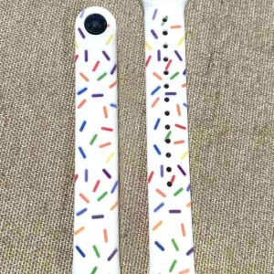 Ремешок силиконовый MRK для фитнес-трекера Xiaomi Mi Band 8/9 White Sparcle