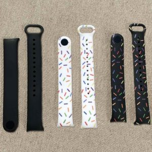 Комплект силиконовых ремешков MRK для фитнес-трекеров Xiaomi Mi Band 8/9 Trio Black&White (три ремешка)