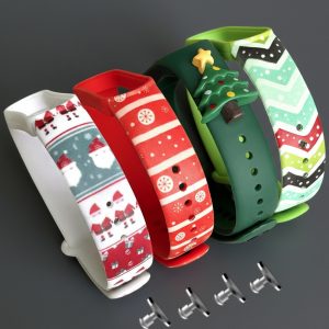Комплект силиконовых ремешков MRK Новогодний (четыре ремешка) для Xiaomi Mi Band 5/6/7 + 4 металлические кнопки – фото, отзывы, характеристики в интернет-магазине MoreKitov МореКитов от продавца: MRK МРК| Купить в Украине: Киеве, Харькове, Львове