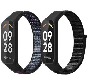 Комплект нейлоновых ремешков MRK для Xiaomi Mi Band 8 Active/Redmi Smart Band 2 (два ремешка)