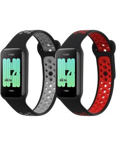 Комплект силиконовых ремешков MRK Nike Style Duo для Xiaomi Mi Band 8 Active/Redmi Smart Band 2 (два ремешка)