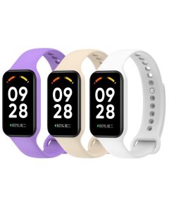Комплект силиконовых ремешков MRK Spring Trio для Xiaomi Mi Band 8 Active/Redmi Smart Band 2 (три ремешка)