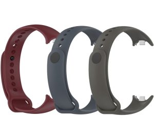 Комплект силиконовых ремешков с металлическим креплением Mi Jobs Autumn Colors для Xiaomi Mi Band 8/9 (три ремешка)