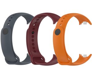 Комплект силиконовых ремешков с металлическим креплением Mi Jobs Captain для Xiaomi Mi Band 8/9 (три ремешка)
