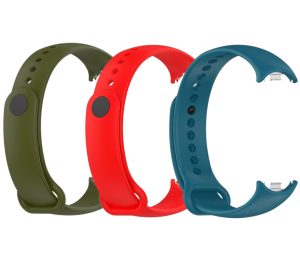 Комплект силиконовых ремешков с металлическим креплением Mi Jobs Color3 для Xiaomi Mi Band 8/9 (три ремешка)