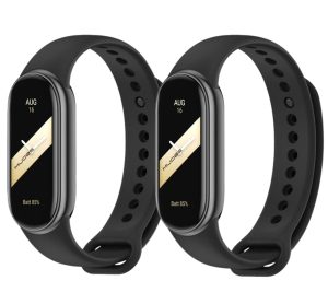 Комплект силиконовых ремешков с металлическим креплением Mi Jobs для Xiaomi Mi Band 8/9 (два ремешка)