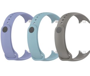 Комплект силиконовых ремешков с металлическим креплением Mi Jobs для Xiaomi Mi Band 8/9 (три ремешка)