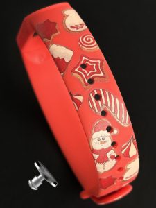 Силиконовый ремешок MRK Новогодний с рисунком Рождественские подарки для Xiaomi Mi Band 3/4 с металлической кнопкой