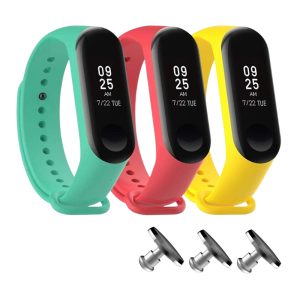 Комплект силиконовых ремешков Bright Colors Original Design для фитнес браслета Xiaomi Mi Band 4, Mi Band 3 (три ремешка) + 3 металлические кнопки – фото, отзывы, характеристики в интернет-магазине MoreKitov МореКитов от продавца: MRK МРК| Купить в Украине: Киеве, Харькове, Львове