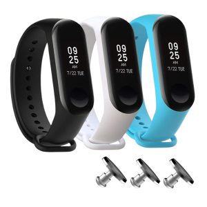 Комплект силиконовых ремешков Blue Lagoon Original Design для фитнес браслета Xiaomi Mi Band 4, Mi Band 3 (три ремешка) + 3 металлические кнопки – фото, отзывы, характеристики в интернет-магазине MoreKitov МореКитов от продавца: MRK МРК| Купить в Украине: Киеве, Харькове, Львове