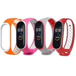 Комплект силиконовых ремешков Nike style для фитнес-браслета Xiaomi Mi Band 3/4 (4 ремешка) с металлической кнопкой Orange, White, Pink, Gray and Red – фото, отзывы, характеристики в интернет-магазине MoreKitov МореКитов от продавца: MRK МРК| Купить в Украине: Киеве, Харькове, Львове