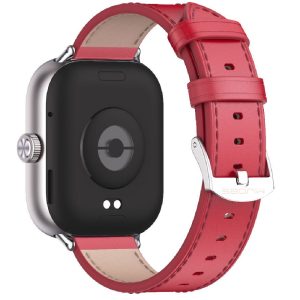 Ремешок кожаный Mi Jobs с металлическим креплением для фитнес браслета Mi Smart Band 8 Pro/9Pro/ Xiaomi Redmi Watch 4/5 Red + Silver – фото, отзывы, характеристики в интернет-магазине MoreKitov МореКитов от продавца: MRK МРК| Купить в Украине: Киеве, Харькове, Львове