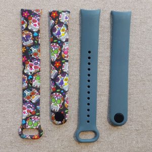 Комплект ремешков MRK MExiacan Sculls для Xiaomi Mi Band 8/9 (два ремешка)